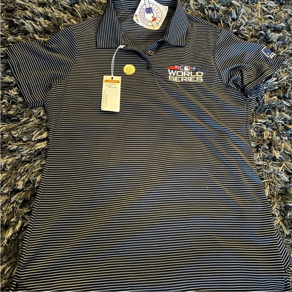 2018 World Series Striped Polo Shirt